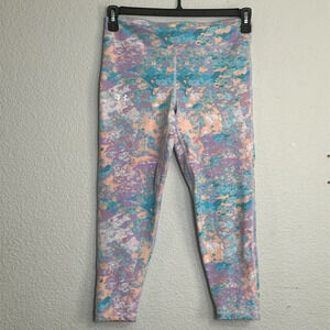 Under Armour Youth Girls Motion Printed Crop Leggings Fitted Size YouthLarge NWT